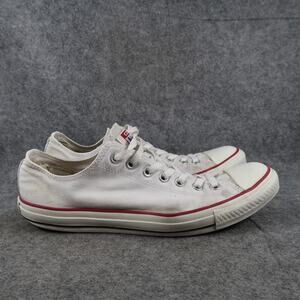 Converse Shoes Mens 10 Casual Sneakers All Star Trainer White Canvas Lace Up Low
